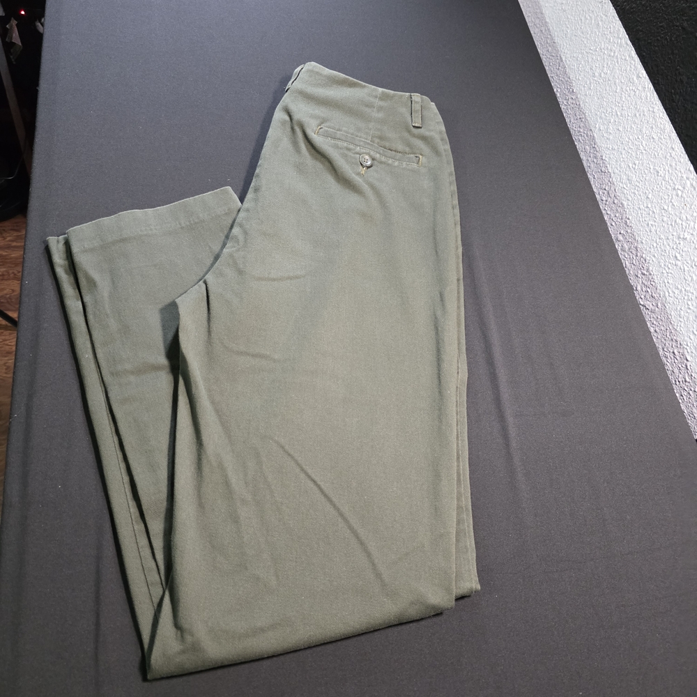 Dockers Recode Stretch Women's Vintage Olive‎ Green Chinos/ Khakis Pants Size 8